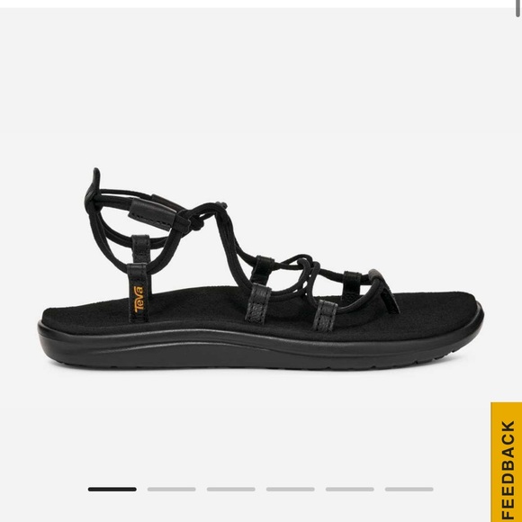 Teva Voya Infinity Black Sandals - Picture 1 of 2